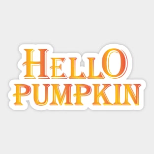 hello pumpkin winter season Sticker